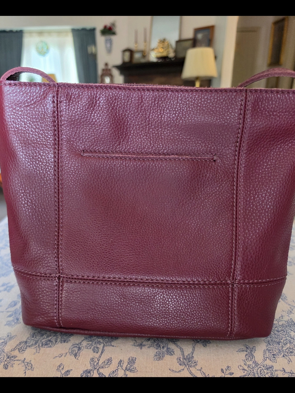 The Sak Women's Leather Tote in Burgundy - Picture 3 of 8